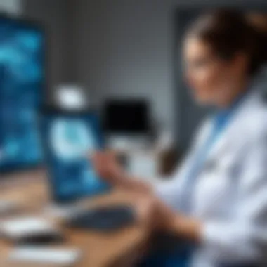 A doctor using a recording app during a patient consultation