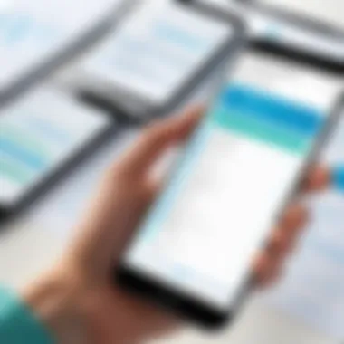 A smartphone displaying features of a doctor recording application