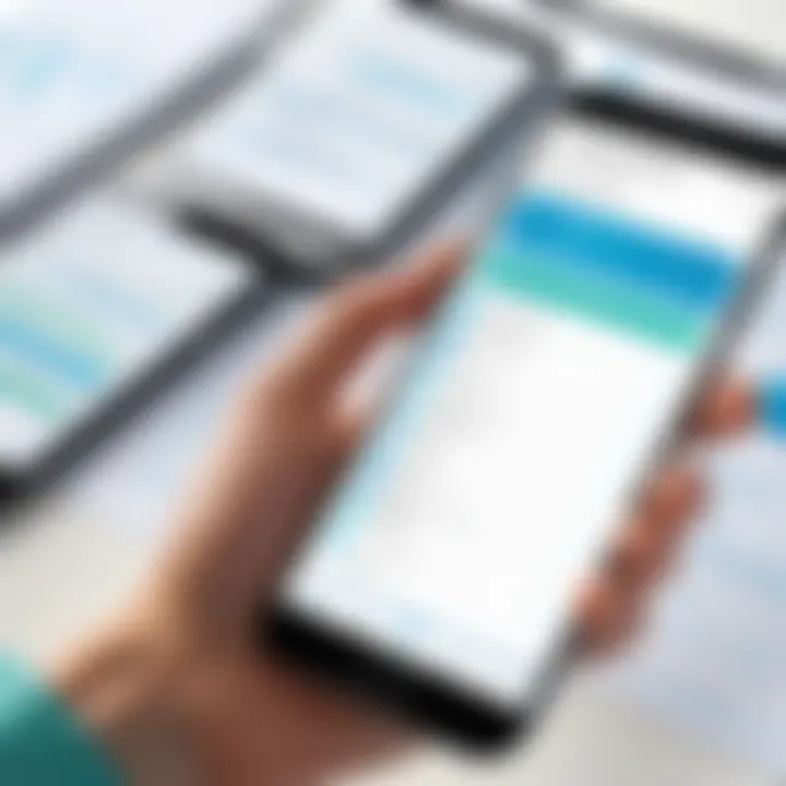 A smartphone displaying features of a doctor recording application