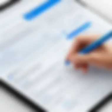 Electronic Signature on Digital Document Visual representation of electronic signature on a digital document