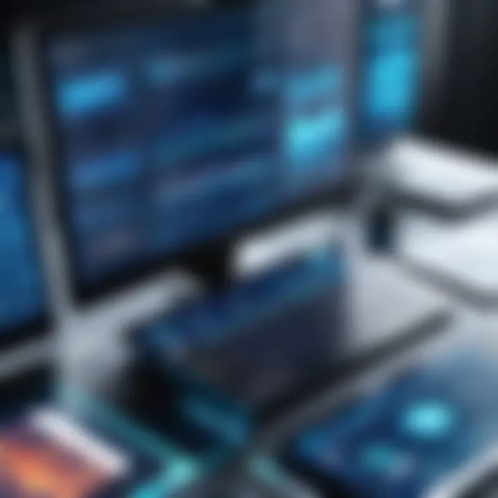 Abstract depiction of futuristic software solutions
