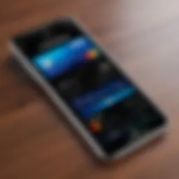 A smartphone displaying a credit card processing app interface.