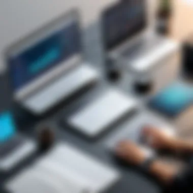 Showcasing Leading Freelancer Platforms A diverse array of freelancer platforms showcased on digital devices