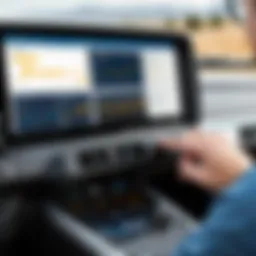 Dashboard interface of Trimble PeopleNet ELD showcasing driver metrics