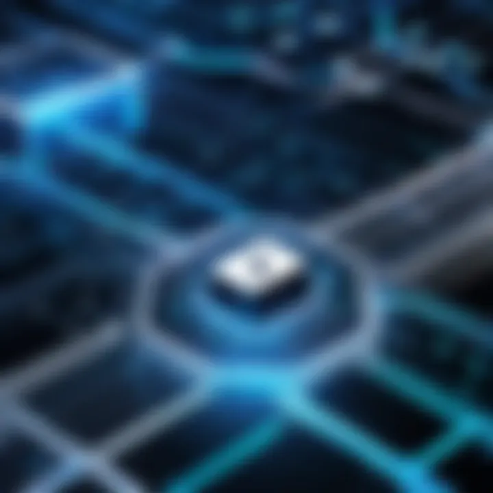 Abstract illustration of secure network connection