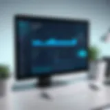 An overview of WISP billing software features on a digital screen