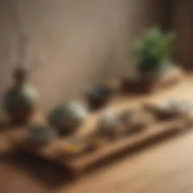 Traditional Japanese tea ceremony setting