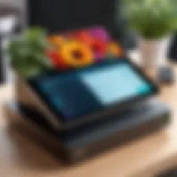 Modern floral point of sale system interface showcasing features