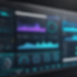 A sleek dashboard interface showcasing data visualization features