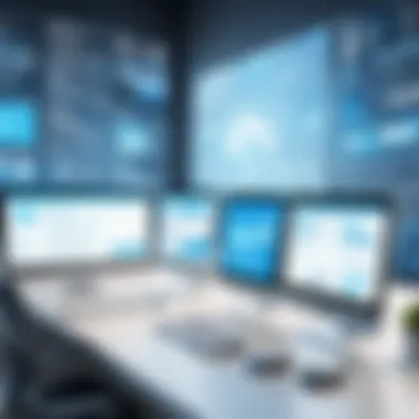 Future Trends in Document Management Technologies A futuristic depiction of document management trends in a digital environment
