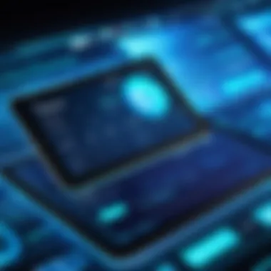 Innovative Financial Interface Futuristic technology interface for financial transactions