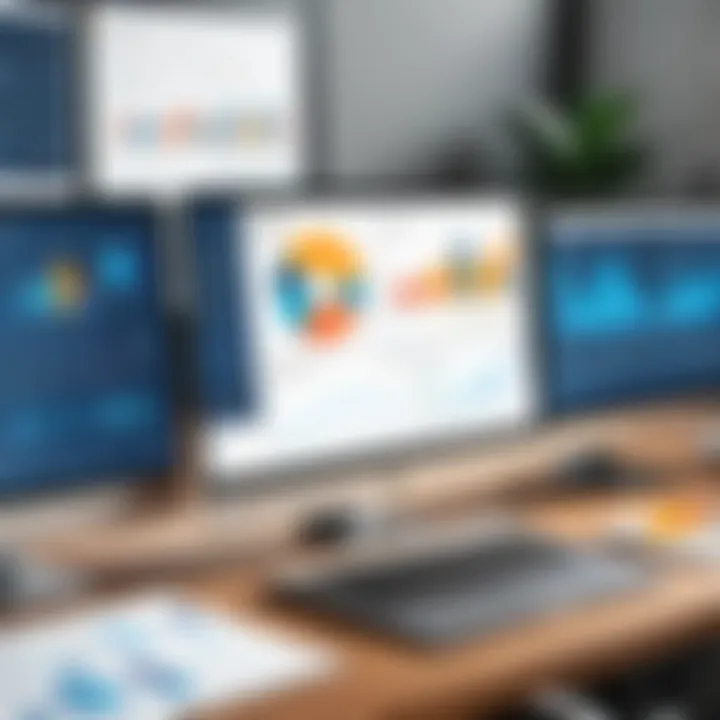 Software dashboard showcasing project management