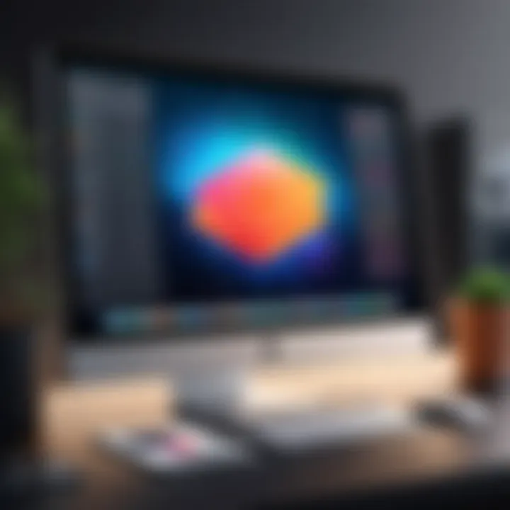 Conceptual design of a macOS application on a digital canvas