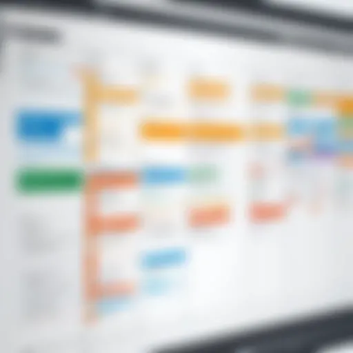 Illustration of a digital calendar integrated with Kanban boards