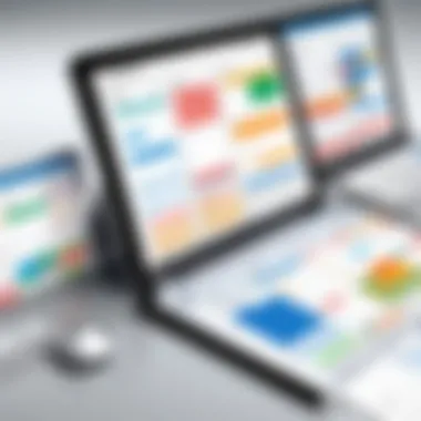 Visualization of workflow management streamlining with calendar and Kanban tools