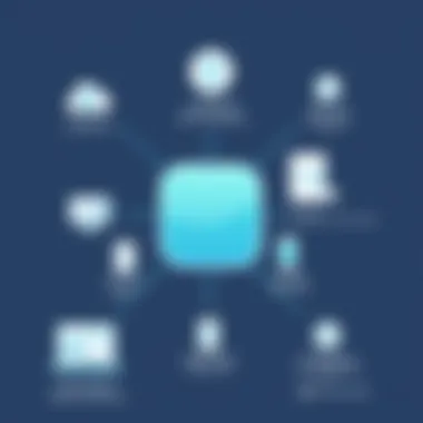 A diagram showing the integration of patient tracker apps within healthcare systems