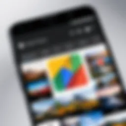 User interface of Google Photos on a smartphone