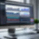 Visual representation of logistics management software dashboard