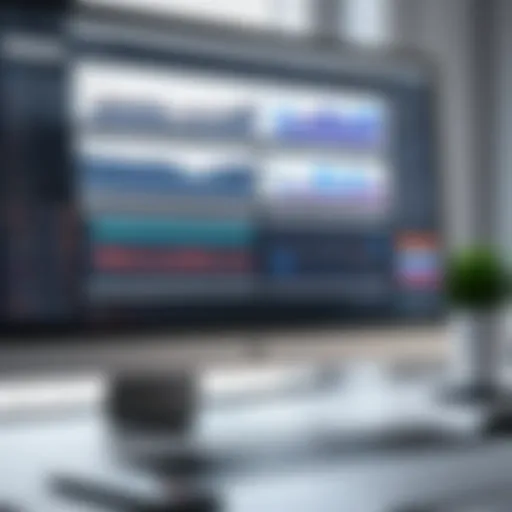 Visual representation of logistics management software dashboard