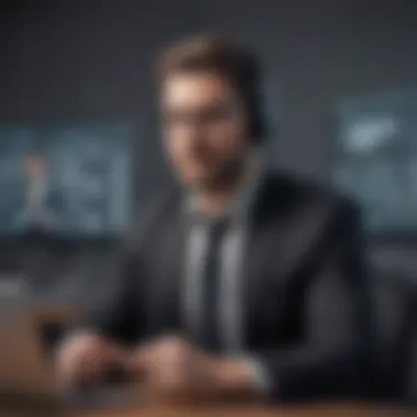 Virtual Meeting Mastery Professional conducting a virtual conference call