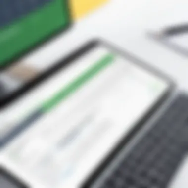 Close-up of QuickBooks data entry screen