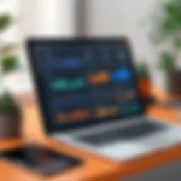 Dynamic dashboard display showcasing Ahrefs tools