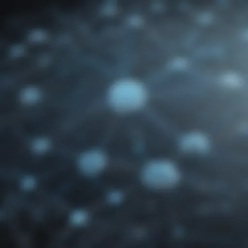 Illustration depicting a complex web of interconnected data points