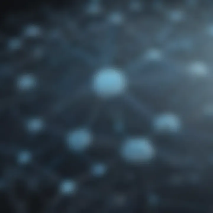 Illustration depicting a complex web of interconnected data points