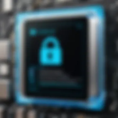 Visual representation of security measures in Microsoft Virtual Machine