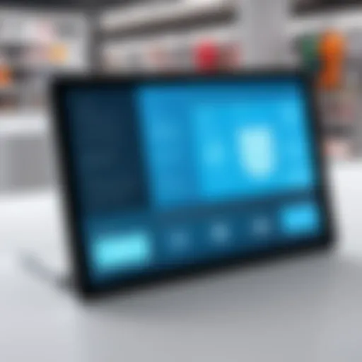 Innovative retail application interface on a tablet