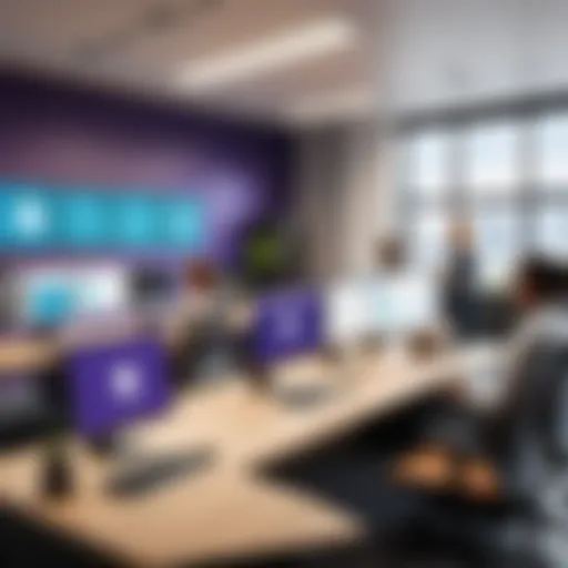 Collaborative workspace showcasing Microsoft Teams' interface