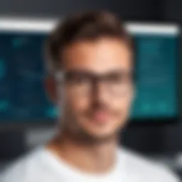 Illustration of advanced identity verification software interface