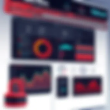 Real-Time Threat Monitoring Dashboard A comprehensive dashboard of a security software application showcasing real-time threat monitoring.