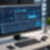 Digital interface showcasing audit software features