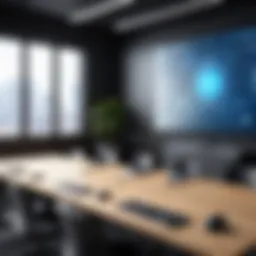 A virtual classroom environment showcasing interactive learning tools