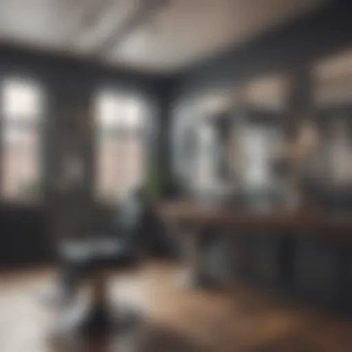 Modern Barber Shop Interior