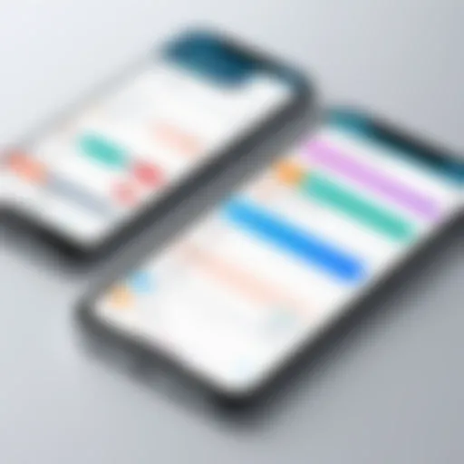 A sleek smartphone displaying a day planning app interface filled with tasks and reminders.