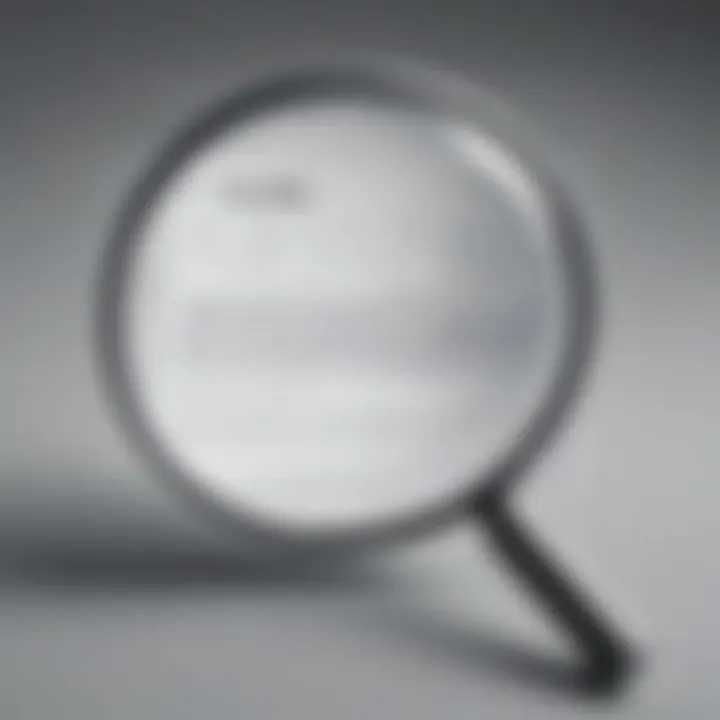 Illustration of removing public records with a magnifying glass