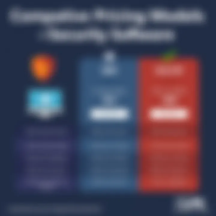 Comparative Pricing Models of Security Software A graphic comparing the pricing models of different online security solutions, highlighting affordability and features.