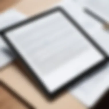 Legal documents with an iPad