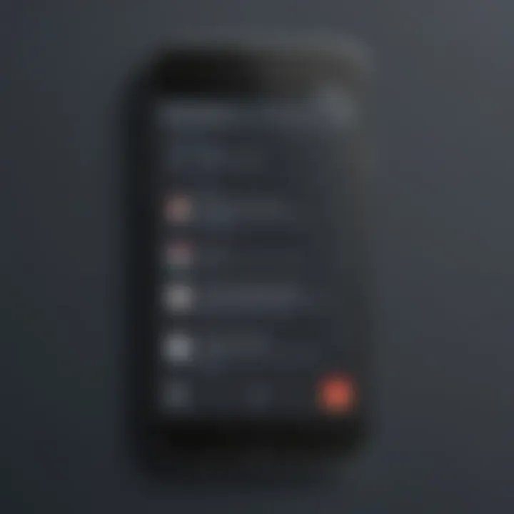 Smartphone showing text message notification