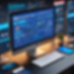 User interface showcasing social media post creation tools