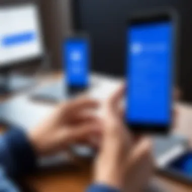 Navigating TeamViewer for Enhanced Productivity User navigating TeamViewer app on a smartphone for productivity