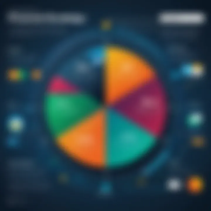 An infographic representing personalized financial recommendations based on credit data.