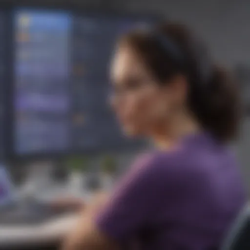 Illustration showcasing the sleek interface of Microsoft Teams