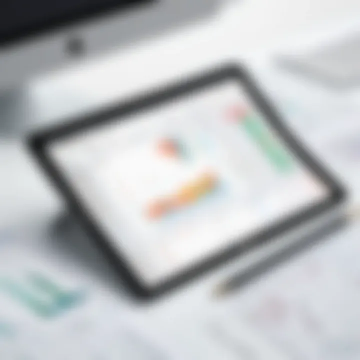 Visualization of data trends through spreadsheet charts.