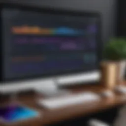 Visual representation of bandwidth usage on a macOS interface