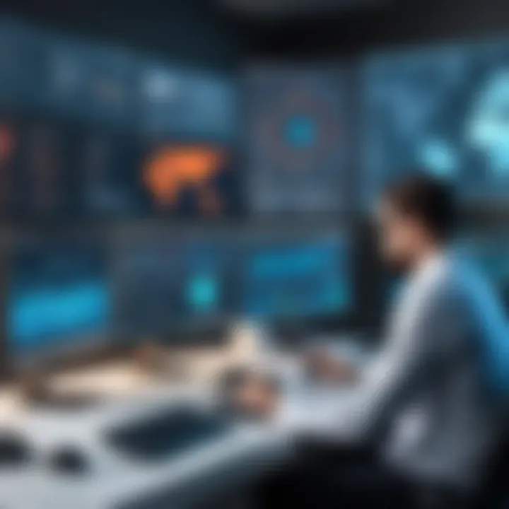 Illustration showcasing real-time threat detection