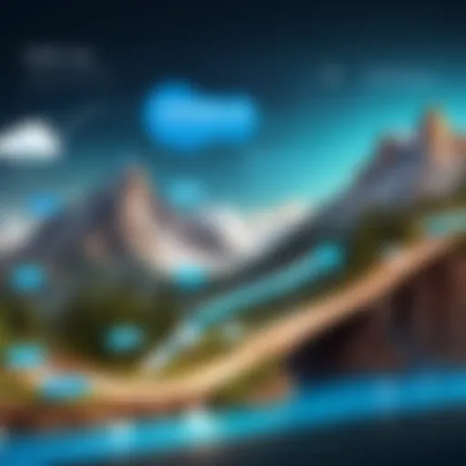 Visual representation of the customer journey stages
