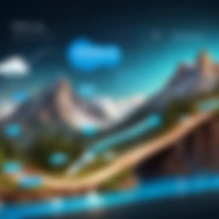 Visual representation of the customer journey stages